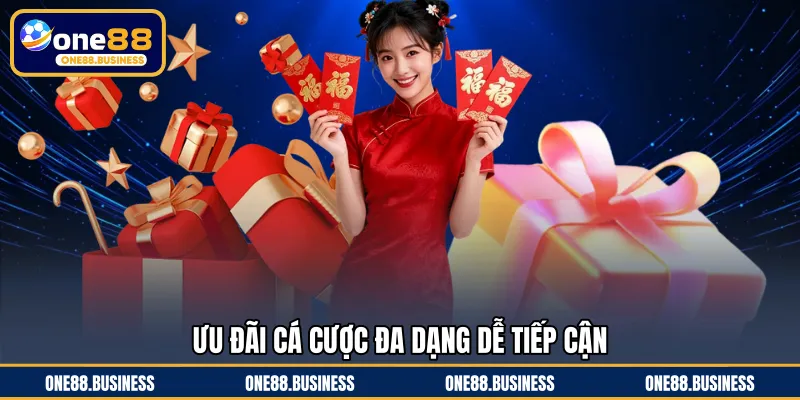 Ưu đãi cá cược đa dạng dễ tiếp cận